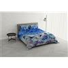 Italian Bed Linen KI-OSA Parure copripiumino con stampa digitale, 100% Morbido cotone, Made in italy, Matrimoniale, KIO-634