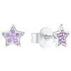 s.Oliver Orecchini a perno in Argento 925 Gioielli da orecchio per bambine, con zirconi sintetici, 0,5 cm, Argento, stella, in confezione regalo, 2036827