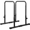 GRAVITY FITNESS Parallele Calisthenics Regolabili - Barre DIP Antiribaltamento per CrossFit, Allenamento Forza, Ginnastica - Impugnatura 38mm Regolabile in Altezza e Larghezza per Home Gym