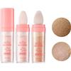 ROSPRETTY 2pcs Polvere Glitter per Capelli e Corpo, Polvere di Fata, Evidenziare Cipria per il Viso Fard ad Alta Luce Sparkly, Rosa+Bronzo