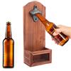 Beowanzk Apribottiglie da Muro,Apribottiglie Birra Legno,Cavatappi da Parete Vintage,Apri Birra per Cucine Domestiche,Ristoranti,Bar,Buon Regalo per Padre e Amici