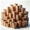 Generico 50 200 bicchieri di carta ecofriendly marroni da 350 ml Cartoncino USA e GETTA Bevande Fredde e Calde Compleanni Feste riciclabili (50 pezzi)