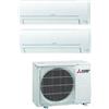 MITSUBISHI Climatizzatore Dual Split Inverter 12000 + 12000 Btu Condizionatore con Pompa di Calore Classe A++/A+ Gas R32 (Unità Interna + Unità Esterna) - MSZ-HR35VF + MSZ-HR35VF + MXZ-2HA50VF MSZ-HR