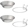 GYJZZW Set di 2 ciotole per cani in acciaio inox, per gabbia, cuccia e gabbia, da appendere, per cibo e acqua, lavabili in lavastoviglie (L)