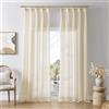Softalker Tende Con Fettuccia per Interni 140x240 cm (LxA) Beige - Tenda Camera Da Letto Soggiorno Moderne 2 Pezzi Decorative per Casa in Tulle Semitrasparente Curtain per Bastoni