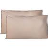FARFALLAROSSA Coppia di Federe 100% Puro Cotone 50X70 CM, Set di 2 Tessuti per Cuscino Letto Made in Italy, Chiusura a Busta, Tinta Unita, Misura Standard - Tortora