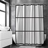 Loti Living Tenda Doccia 180 x 200 cm - Resistente alla Muffa e all'Acqua - Materiale PEVA - Tenda Vasca da Bagno - Ganci Inclusi - Matt transparant