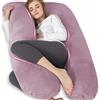 Chilling Home Cuscino Gravidanza, Cuscino per Chi Dorme Sul Fianco a Forma di U con Fodera, Cuscino a U,Cuscino per L'allattamento, Cuscino di Posizionamento Grande per donne,Viola