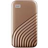 WD 500GB My Passport Portable SSD with NVMe Technology, USB-C, Read Speeds of up to 1050MB/s & Write Speeds of up to 1000MB/s . Works with PC, PS5, Xbox X, Xbox S - Gold