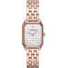 Emporio Armani Orologio da donna, movimento a due lancette, cassa in acciaio inossidabile oro rosa 24 mm con bracciale in acciaio inossidabile, AR11389