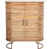 DRW Mobile da Ingresso con 2 Ante in Legno e Gambe in Metallo Naturale e Oro, 110 x 40 x 90 cm, Ferro e Pietra, Nero e Multicolore, Medidas: 42x36x92 cm