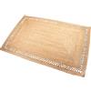 DRW Tappeto di iuta con rettangolo traforato in naturale 300x200x1 cm
