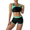 Generico Costume Donna Mare Due Pezzi Brasiliana Copricostumi e Parei Costume Donna Due Pezzi Tankini Costume Due Pezzi Nuoto Costume Contenitivo Donna Due Pezzi Costume Intero Nero Brasiliana