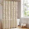 Madison Park Laurel - Tenda da doccia in poliestere, colore: avorio, 72 x 72 cm