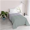 Italian Bed Linen ROMANTIC Trapuntino primaverile/estivo, Microfibra "mano pesca", Singolo 170x260cm, Grey/Silver