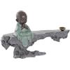 DRW Figura Monaco Buddha Supporto Inceso e Coni Resina 22X5.5X14 cm