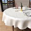 Soleil d'ocre Luxury Tovaglia Anti Macchia, Bianco, Diametro 180 cm