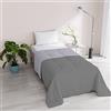 Italian Bed Linen ROMANTIC Trapuntino primaverile/estivo, Microfibra "mano pesca",Singolo 170x260cm, Dark grey/Silver