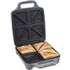 Cloer 6269 Tostiera XXL per Sandwich/Tramezzini, Toast Americano per Farciture XXL, per 8 tramezzini alla volta, 1800 W, spia di cottura, rivestimento antiaderente, color argento