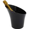 TradiNB Refrigeratore per bottiglie nero, contenitore per il raffreddamento di vino, spumante, champagne o bevande analcoliche, refrigeratore di alta qualità, dimensioni: circa 25 x 28,5 cm
