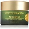 MEDITERRANEA COSMETICS Crema Notte Viso Rigenerante Con Oli Vegetali, Acido Ialuronico, Cupuaçu e Vitamina E Azione Anti-Macchie e Tonicità 65+ Linea Action 70 Multintensive Night - 50 ml