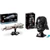 LEGO Star Wars Tantive IV Set 75376 + Display del Casco Darth Vader 75304, Set da costruzione per adulti, Modello regalo da collezione, Regali per uomini, donne e fan