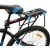 Mimoke Portapacchi bicicletta in lega di alluminio regolabile con riflettore per MTB, 24-29 pollici, chiusura rapida e montaggio, carico massimo 50 kg