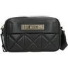 Love Moschino Borsa Soft Pu Nero, BORSA A SPALLA Donna, Nero, 17x24x8