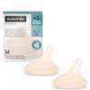 Suavinex, Confezione da 2 Tettarelle per Biberon Anti-Coliche Zero Zero, Flusso Medio (M), Per Liquidi a Media Densità, Latte, Succhi o Alimenti Liquidi per +3 Mesi,