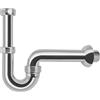 Schläfer 4395113 | Sifone a S per Scarico Lavandino Bagno, Bidet e Cucna, Sifone in Abs Cromato, Sifone Antiodore, Misure 1 1/4, Raccordo Finale a Parete Ø 40mm