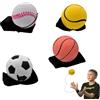 IhLux Palla da Polso con Ritorno Palla da Polso Sportiva Palla in Gomma 4pcs Diametro di 6 cm con Corda Elastica Pallacanestro Baseball Calcio Palla da Polso Sportiva per Bambini Adulti