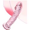 KISSAZ 14.6 cm Fallo per Principianti Piccolo da Donna, Anale Plug in Vetro con Dildo Senza Sfera, Fallo Aanl in Vetro per Stimolare il P-Punto G della Prostata, Fallo Anale Piccolo e Curvo per Uomini (S)