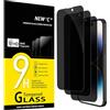 NEW'C 3 Pezzi, Pellicola Protettiva Privacy per iPhone 14 Pro Max (6,7 Pollici), Angolo di Privacy 35 Gradi Bilanciato con Protezione per Gli Occhi, Durezza Ultra Resistente 9H, Senza Bolle