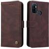SEAHAI Cover per OPPO A53s / OPPO A53, Ultra Sottile Custodia Premium Pelle Portafoglio Kickstand Slot per Schede [RFID Blocking] TPU Antiurto Flip Cover Libro - Marrone