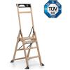 FOPPA PEDRETTI SCALA DA 3 A 5 GRADINI, LASCALA LEGNO NATURALE, 3 GRADINI - h 156 x P 72 x L 64 cm