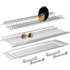 AERREGI SCOLAPIATTI Acciaio Cromo protetto con vaschetta raccogli gocce (86 CM per pensile da 90 CM)