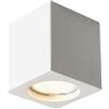 VR VETRINEINRETE Vetrineinrete® Applique da soffitto in gesso verniciabile a forma di cilindro o cubo cona attacco per faretto Gu10 9x7 cm (Cubo)