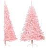 vidaXL Albero di Natale Artificiale a metà con Supporto Rosa 180cm PVC