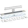 LUX ELEMENTS LTUBE95003, Grigio, 120 x 20 cm, Rinne 85 cm
