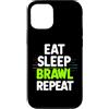 Eat Sleep Brawl Repeat Stars Gamer Gifts Eat Sleep Brawl Ripeti il divertente gioco del Custodia per iPhone 12/12 Pro