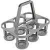 keeeper Portabottiglie fino a 6 bottiglie, Plastica resistente (PP), 34 x 26 x 28 cm, Grigio Granito