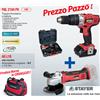 STAYER TRAPANO AVVITATORE A PERCUSSIONE + SMERIGLIATRICE ANGOLARE A BATTERIA 18V 4.0 Ah