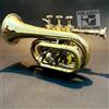 Senza marchio Tromba in ottone lucido per studenti tromba musicale tascabile tromba tromba ...