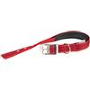 Ferplast Collare Cane Daytona Deluxe, Collare per Cani Taglia Media/Grande, Collare in Nylon Riflettente, Imbottito, Regolabile 37-45 cm con Fibbia in Metallo, Rosso-Nero.