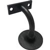 HALCÖ 0529.167.00.0.10.M10 Supporto per corrimano Rotondo prigioniera, Distanza dalla Parete 78 mm, Laccato Nero RAL9005, Vite prigion