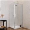 DEGHI Box doccia 80x100 cm battente con vetro anticalcare trasparente e profilo cromo 200h - Artego