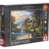 Schmidt Spiele 59467 Thomas Kinkade, Nel paradiso naturale, puzzle da 1000 pezzi, Multicolore