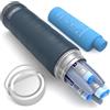 DISONCARE 74H Porta Insulina Termico da Viaggio 7 Penna Borsa Termica Piccola per Medicinali Borsa Frigo Farmaci Portatile per Diabetici con 2 ghiaccio丨QR Etichetta Medica(Blu)