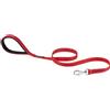 Ferplast Guinzaglio per Cani Daytona Deluxe, Guinzaglio per Cani Taglia Media in Nylon, 120 cm. Riflettente con Impugnatura Imbottita, Moschettone in Metallo e Porta Sacchetti Igenici. Rosso-Nero