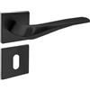 domino ADEL-QR Slim Black - Maniglia per porta della stanza, porta dell'ufficio, della cantina e della porta interna, in alluminio nero